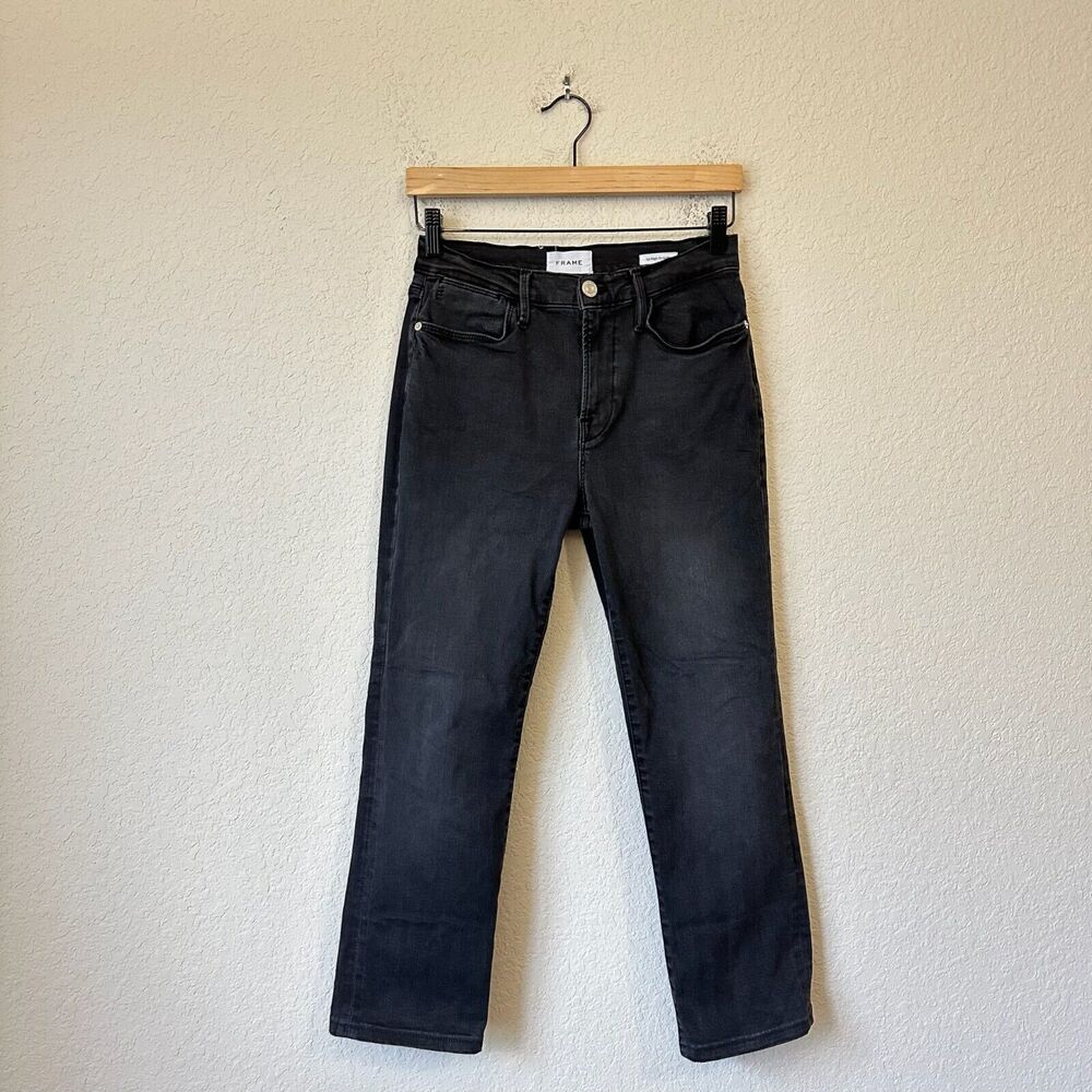 FRAME Le High Straight Jeans Crop in Mardel Wash